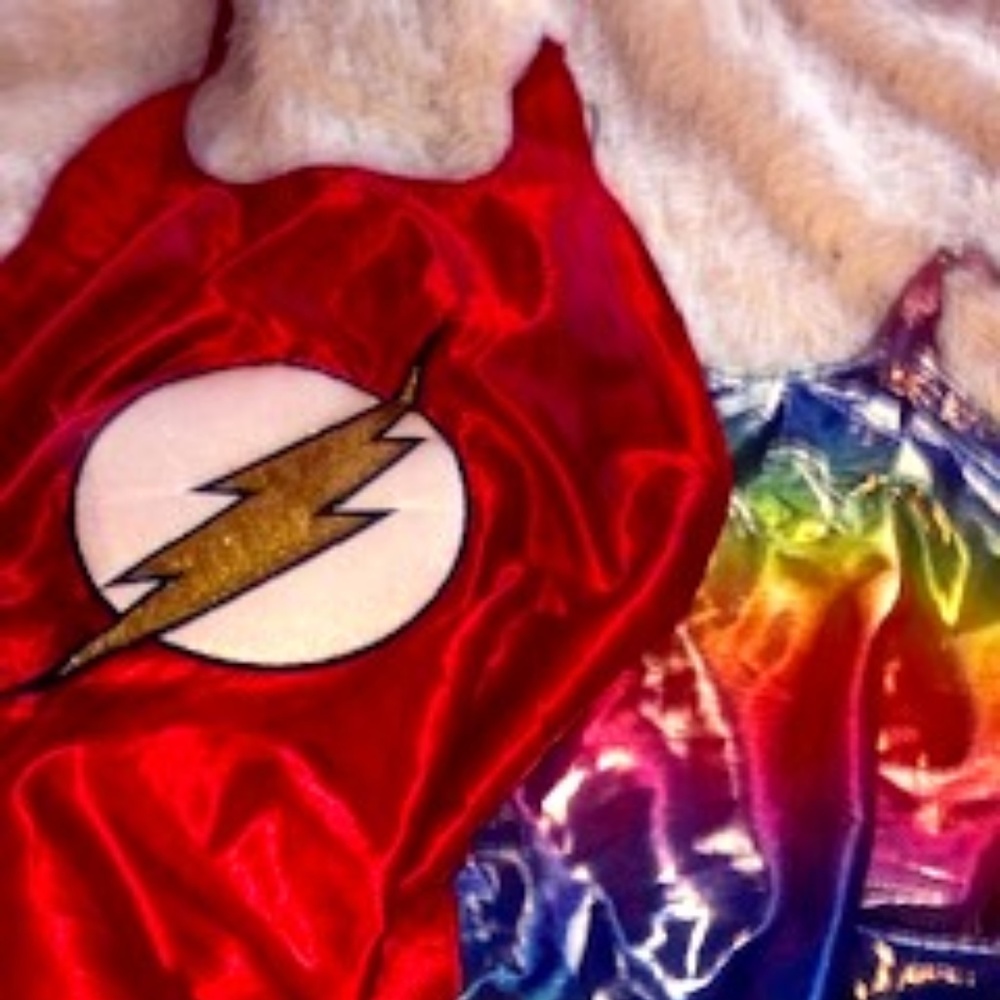 cape set--the flash and rainbow